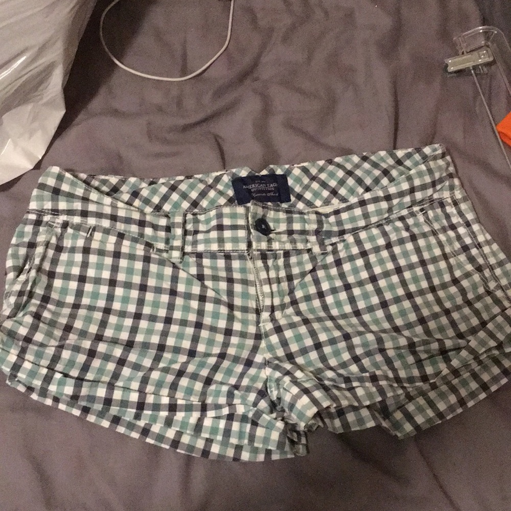plaid shorts
